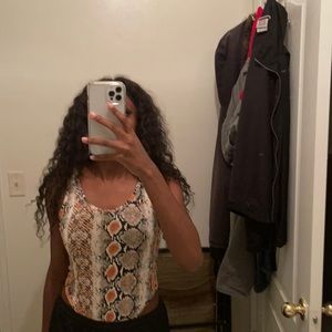 small leopard print bodysuit